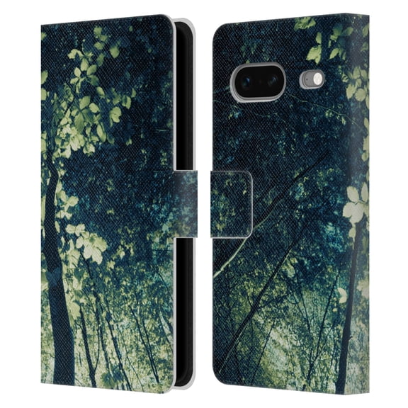 Head Case Designs Officially Licensed Dorit Fuhg Forest Tree Leather Book Wallet Case Cover Compatible with Google Pixel 7
