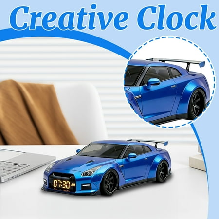 Hypercar Alarm Clock 2026, Realistic Engine & Light Effects, Sports Car Ornament, 2026 Sports Car Alarm Clock with Crystal Clear LED Display Screen, Best Gift for Cars Enthusiasts