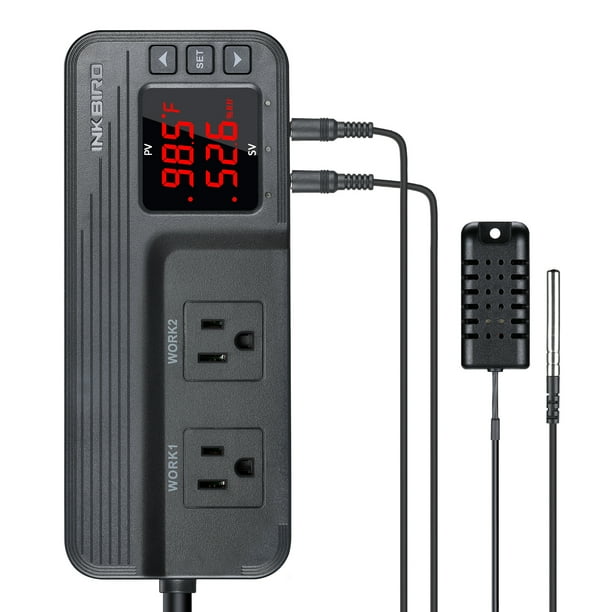 Inkbird ITC608T Temperature and Humidity Controller PreWired Dual