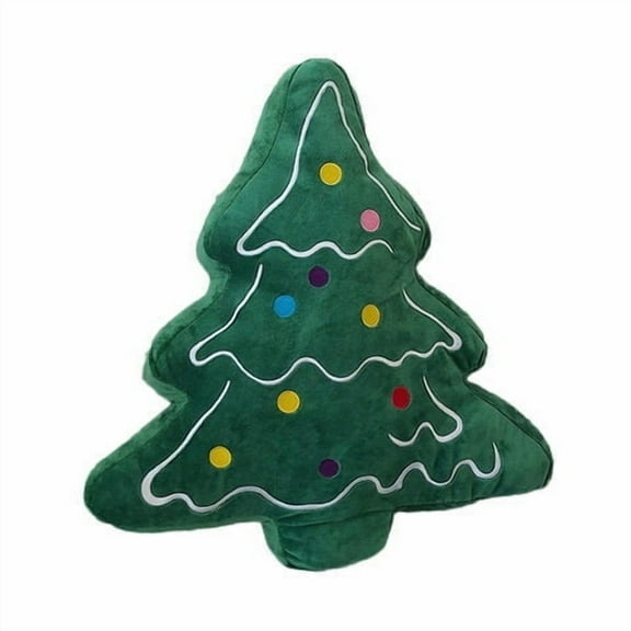 1pcs Christmas Tree Pillow，Cute Xmas Tree Shaped Plush Pillow Stuffed Christmas Decor for Party Home Sofa Cushion Bed Decorations(15.7 Inch)
