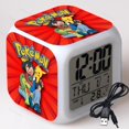 thumbnail image 4 of Reloj despertador Pokemon Go con luz nocturna, reloj despertador cambiante de colores con luz de Flash LED, modelo de Pikachu, juguete para niños, regalo para estudiantes, caliente, 4 of 4