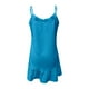 thumbnail image 3 of WILLBEST Vestidos De Verano Falda Playera Informal Con Volantes Para Mujer, Sin Mangas, Con Capucha Y Tirantes Ajustables, Falda Informal De Color Liso Para Vacaciones, Tallas S Y Xxl, 3 of 3