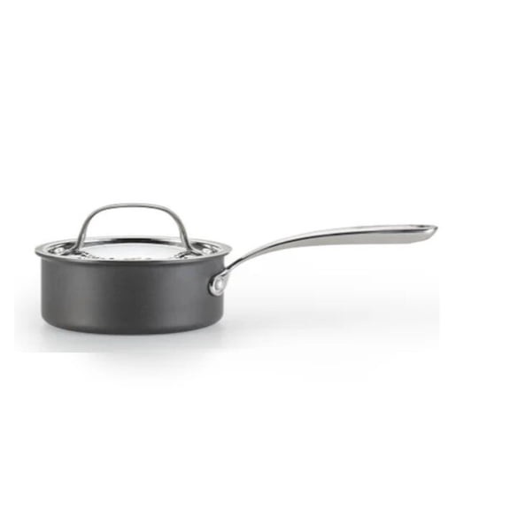 New Lagostina Nera Hard Anodized Nonstick 3-QT Sauce Pan with Lid