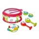 thumbnail image 1 of Conjunto de tambores de mano portátil para principiantes, ideal para viajes e interacción con instrumentos de percusión. rojo, 1 of 9