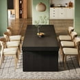 thumbnail image 5 of Finmind 71-Inch Large Dining Table for 6-8, Farmhouse Wooden Kitchen Table with Arched Design, 5 of 7