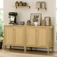 thumbnail image 5 of EYYTHUNG Sideboard Buffet Cabinet Set of 2 with Adjustable Shelves, Farmhouse Credenza Versatile Storage Cabinet Accent Furniture, Natural Oak, 5 of 8