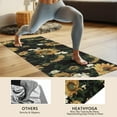 thumbnail image 4 of Black White Flower Sunflower Pattern Hot Yoga Mat Towel Non Slip for Hot Yoga - Quick-Drying Yoga Mat Cover with 4 Corner Pockets with Travel Bag - Hot Yoga Towel Non Slip 74"x26", 4 of 6