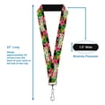 thumbnail image 3 of The Goonies Lanyard, The Goonies Title Logo Hawaiian Shirt Print Black Pinks, Elastic, 3 of 4