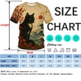 thumbnail image 2 of Rebaike Men's & Women's Artistic Black Cat Graphic T-Shirt, All-Over Print Casual Short Sleeve Tee, 2 of 7