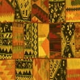 thumbnail image 1 of Ahgly Company Machine Washable Indoor Square Patchwork Yellow Transitional Area Rugs, 7' Square, 1 of 4