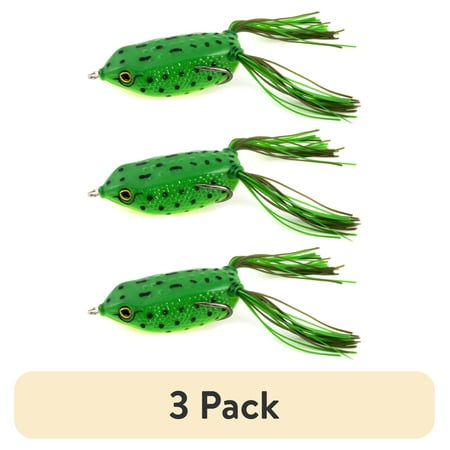 (3 pack) Ozark Trail 2.5 Leopard Topwater Frog Fishing Lure