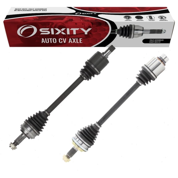 Sixity Auto 2 pc Front CV Axle Kit compatible with Honda Pilot 2006-2008 - Pair Left Right Driver Passenger Complete Axle Shaft Assembly