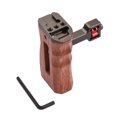 thumbnail image 1 of Adjustable Wooden Camera Cage Handle Left/Right Side Hand Grip 3/8 Inch Screw ARRI-Style Mount with, 1 of 8