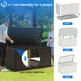 thumbnail image 4 of Dextrus XL 150 Gallon Large Deck Box, Outdoor Storage for Patio Furniture Cushions, Garden Tools and Pool Toys with Flexible Divider, Waterproof, Lockable (Brown), 4 of 5