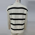 thumbnail image 5 of tarylea Cap Sleeve Sweaters for Women Womens Casual V Neck Pullover Knit Top Striped Loose Tees Blouses, 5 of 9