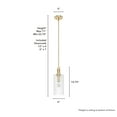 thumbnail image 6 of Hunter - Gatz 1-light Alturas Gold, Mini Pendant Light, Dimmable, Modern Style, Cylinder Shaped, for Bedrooms, Dining, Living Rooms - 19791, 6 of 7