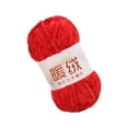 thumbnail image 2 of Hilo de chenilla Macarena terciopelo 100G 80M hilo grueso súper voluminoso rojo, 2 of 8