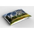 thumbnail image 2 of Ambesonne Yosemite Pillow Sham 2 Pack, North Dome Valley Park, 26"x20", Green Charcoal, 2 of 3