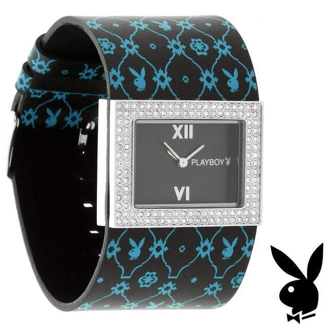 Playboy Watch Bunny Logo Red Heart Swarovski Crystals Pink  display picture 2