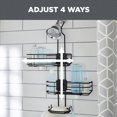 thumbnail image 4 of Better Homes & Gardens Rust-Resistant Adjustable Steel Shower Caddy, 2 Shelf, Matte Black, 4 of 9