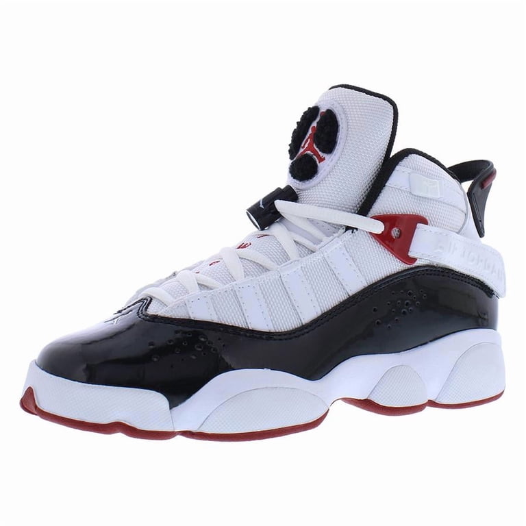 Jordan Air Jordan 6 ホワイト/ブラック/レッド　NIKE Nike Jordan 6 Rings GS Boys Shoes Size 4.5, Color: White/Black
