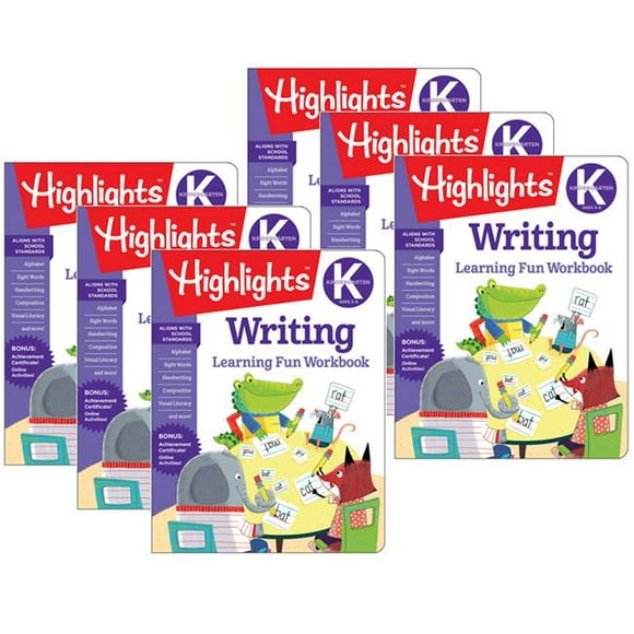 Highlights for Childrens HFC9781684372843-6 Learning Fun Workbooks for Grade K-1&#44; Multi Color - 6 Each