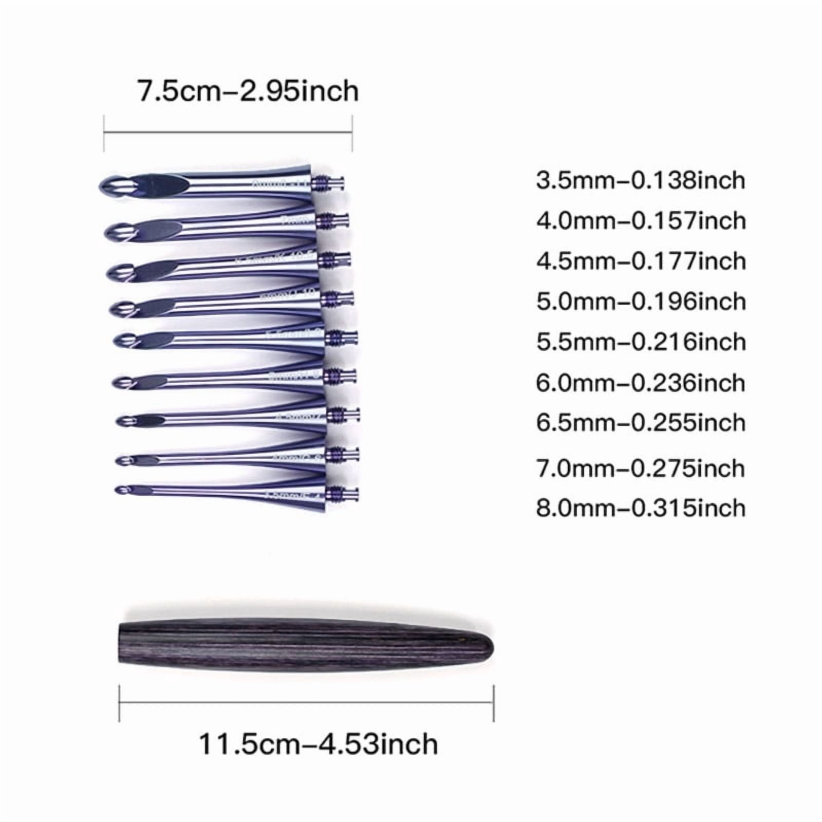 Crochet Hook Boasting Detachable Head and Elegant Wood Construction for All Skill Level