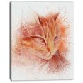 thumbnail image 2 of Brown Cat Face Sketch on White - Large Animal Canvas Artwork, 2 of 4