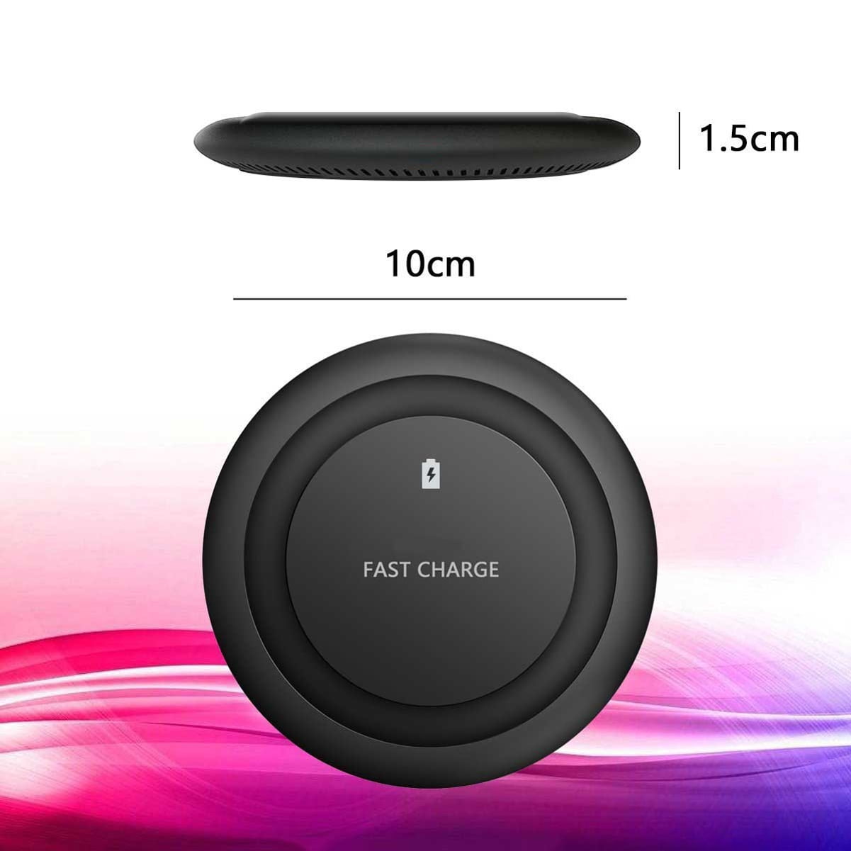 7.5W and 10W Fast Wireless Charger Charging Ultra Slim Pad for  Verizon iPhone 8 PLUS - T-Mobile iPhone 8 PLUS - AT&T iPhone 8 - Sprint iPhone 8 - Verizon iPhone 8 - T-Mobile iPhone 8