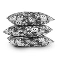 thumbnail image 4 of Society6 Just Owls Black White by Sharon Turner Throw Pillow, 4 of 5
