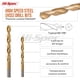 thumbnail image 3 of Juego de brocas Hi-Spec de 99 piezas de acero SAE HSS para taladros - Brocas de tamaño de 1/16 a 3/8" para metal, plástico, madera, paneles de yeso - Kit completo de brocas en estuche de almacenamient, 3 of 7