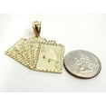 thumbnail image 5 of 10k yellow solid Gold playing card Pendant charm casino fine jewelry unisex 7.9g, 5 of 12