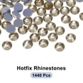 thumbnail image 3 of Uxcell Hotfix Rhinestones Flatback Crystal Glass Gems for Craft Clothes DIY Decoration Crystal Yellow 1.6mm, 3 of 5