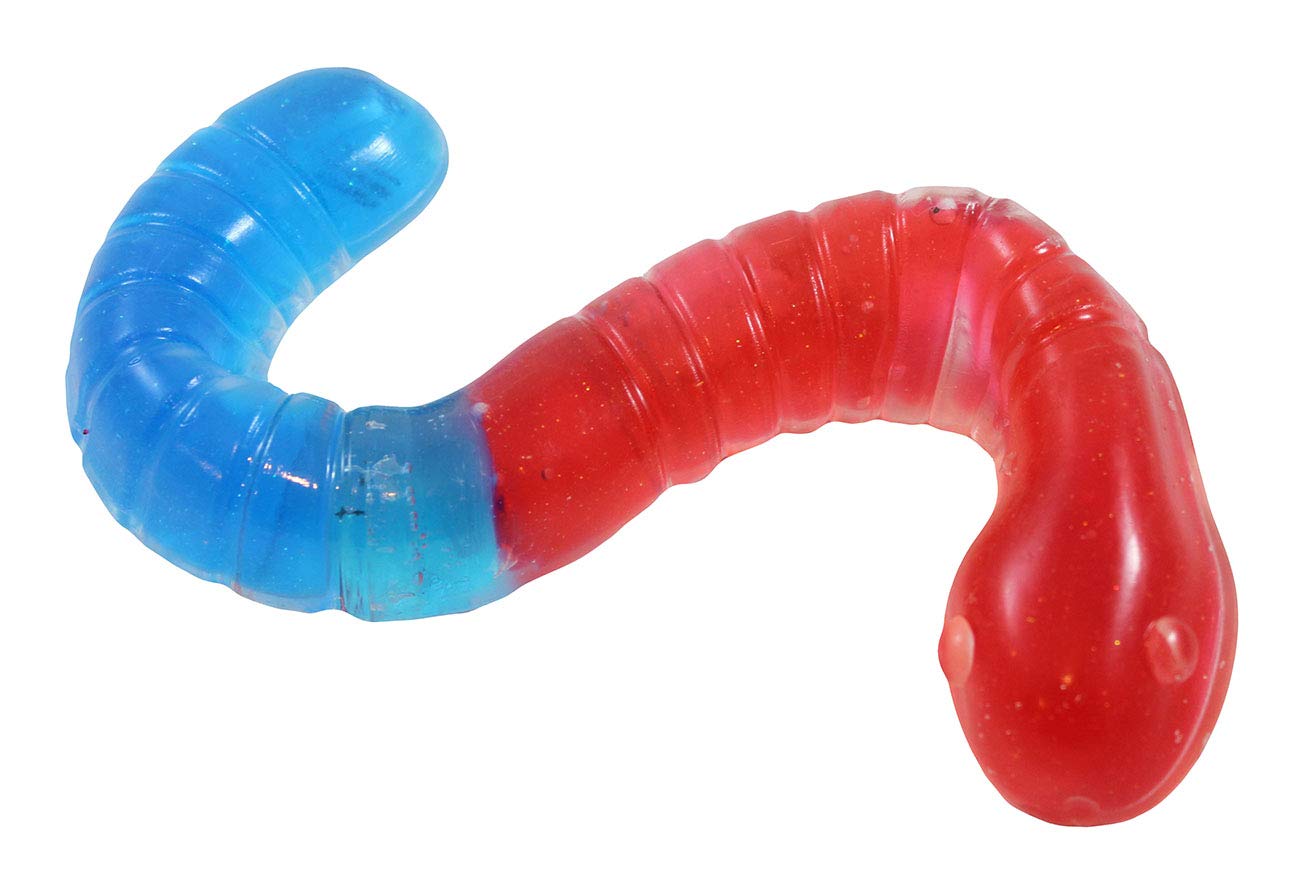 1 Jumbo Gummy Worm - Large Squishy Sensory Gooey Fidget Toy - Realistic - Looks Like the Candy - But Not Edible Stress, Squeeze Giant ADHD Special Needs Soothing (Random Color) - image 2 of 6