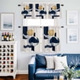 thumbnail image 2 of Abstract Color Block Kitchen Curtains Valances and Tiers Set of 3 Nordic Bohemian Tier Curtains and Valance with Rod Pocket for Small Windows, 27.5"x24", 2 of 9