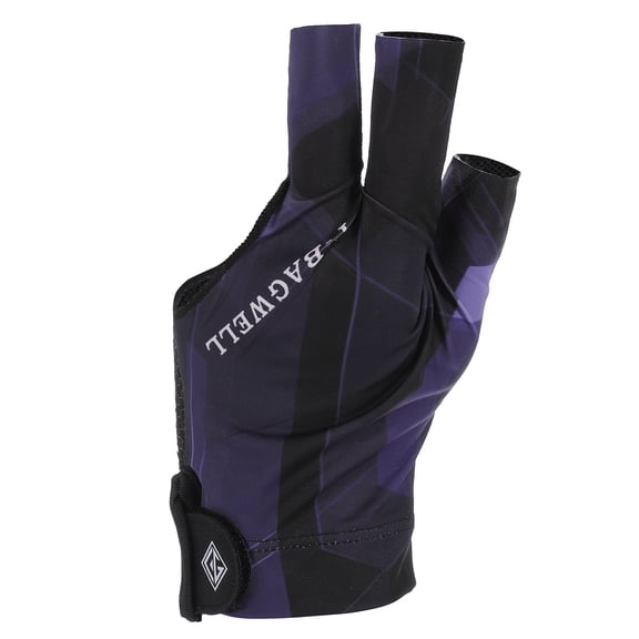 Uxcell 3 Finger Pool Glove Left Hand, Billiard Gloves Pool Cue Accessories 1 Pcs & Black Purple-Fitting for ( Men/Women)