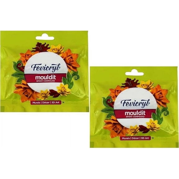 Fevicryl Mould 50grm Clay Set for Modelling and Sculpting with Mirror, Air Dry Clay for 3D Art and Craft, Gift for Artists, Students, Lippan Art,mud Mirror