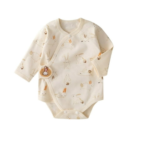 

Kwasome Baby Toddler Girls Romper Cartoon Animal Printings Jumpsuit Winter Round Neck Long Sleeve Outfits Weekend Sweet Simple Style Clothes Khaki 3-6 Months