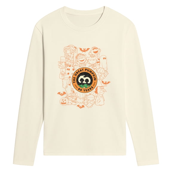 Peanuts - Great Pumpkin 60th Collage - Men's Long Sleeve Graphic T-Shirt