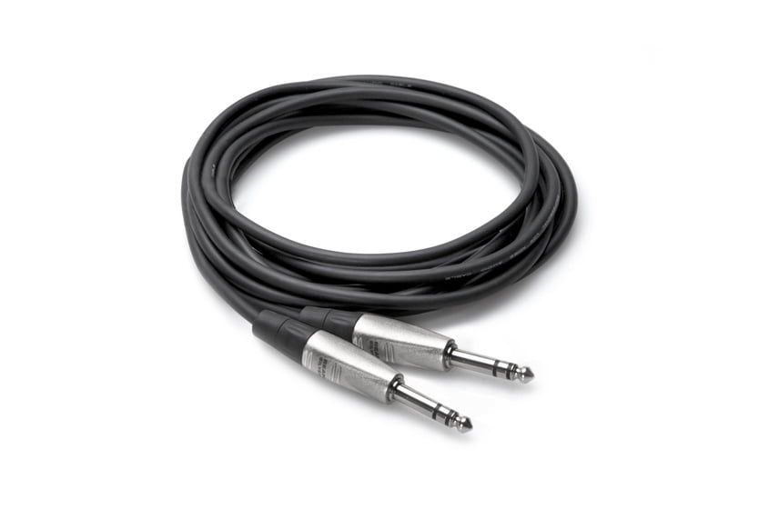 Hosa HSS-010 Pro Balanced Interconnect, REAN 1/4 in TRS to Same, 10 ft