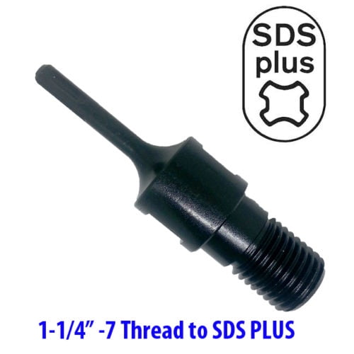 MTP ® Core Bit Adapter 11/4" 7 UNC Thread Male to SDS PLUS Power