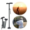 Folding Elderly Mountaineering Stick With LED Lights Mountaineering