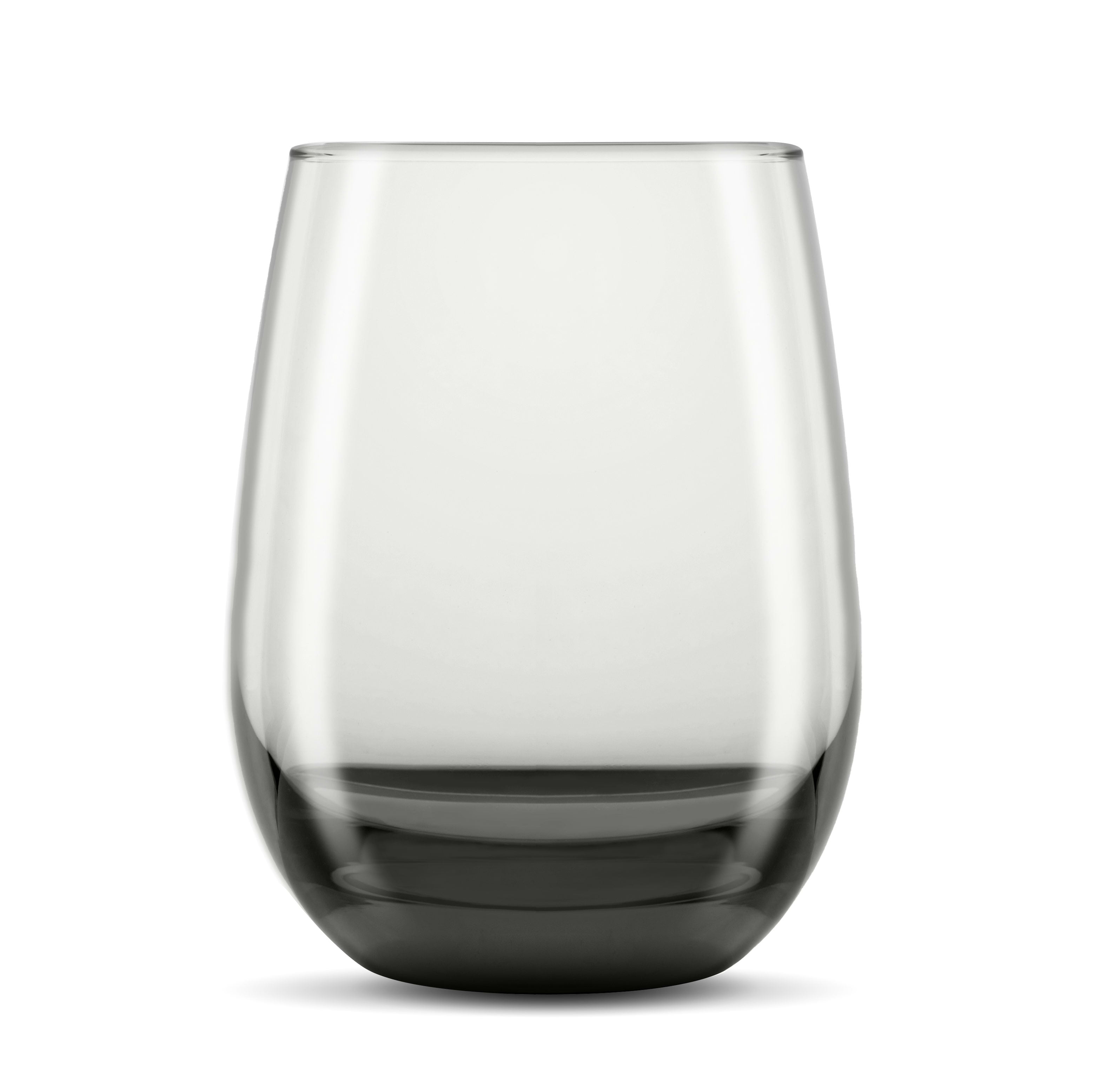 Libbey Hammered Stemless All-Purpose Wine Glasses, 17-ounce, Set of 8