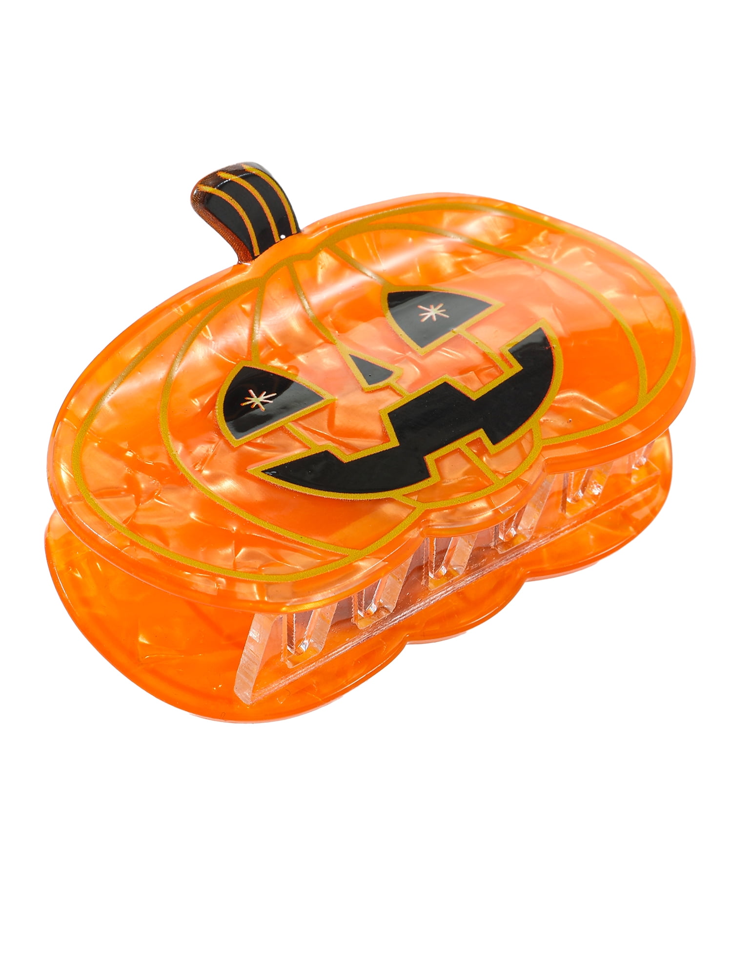 Way to Celebrate Halloween Women's Pumpkin Claw Clip, Multicolor, 1 Piece