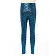 thumbnail image 3 of Zaldita Girls Full Length Leggings Kids Thick Warm Winter Leggings Scales Fish Pants Dancewear Activewear Light Blue 150, 3 of 7