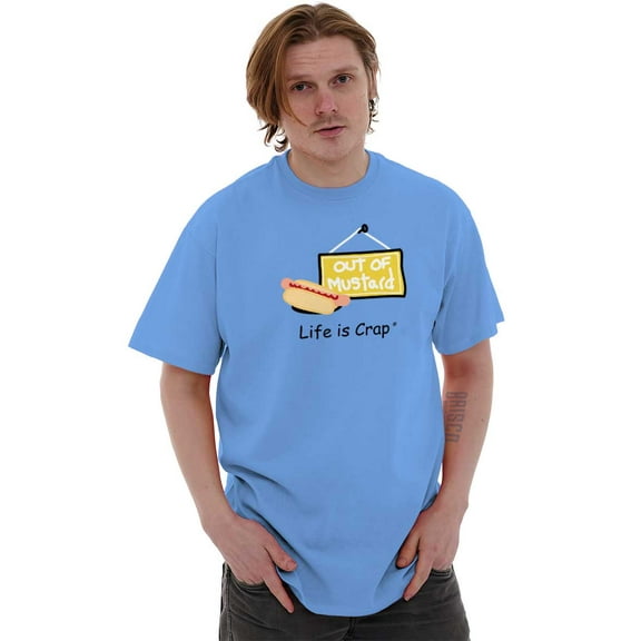 Out Of Mustard Hot Dog BBQ Grilling Plus Size Crewneck Graphic Tee Shirt Brisco Brands 2X