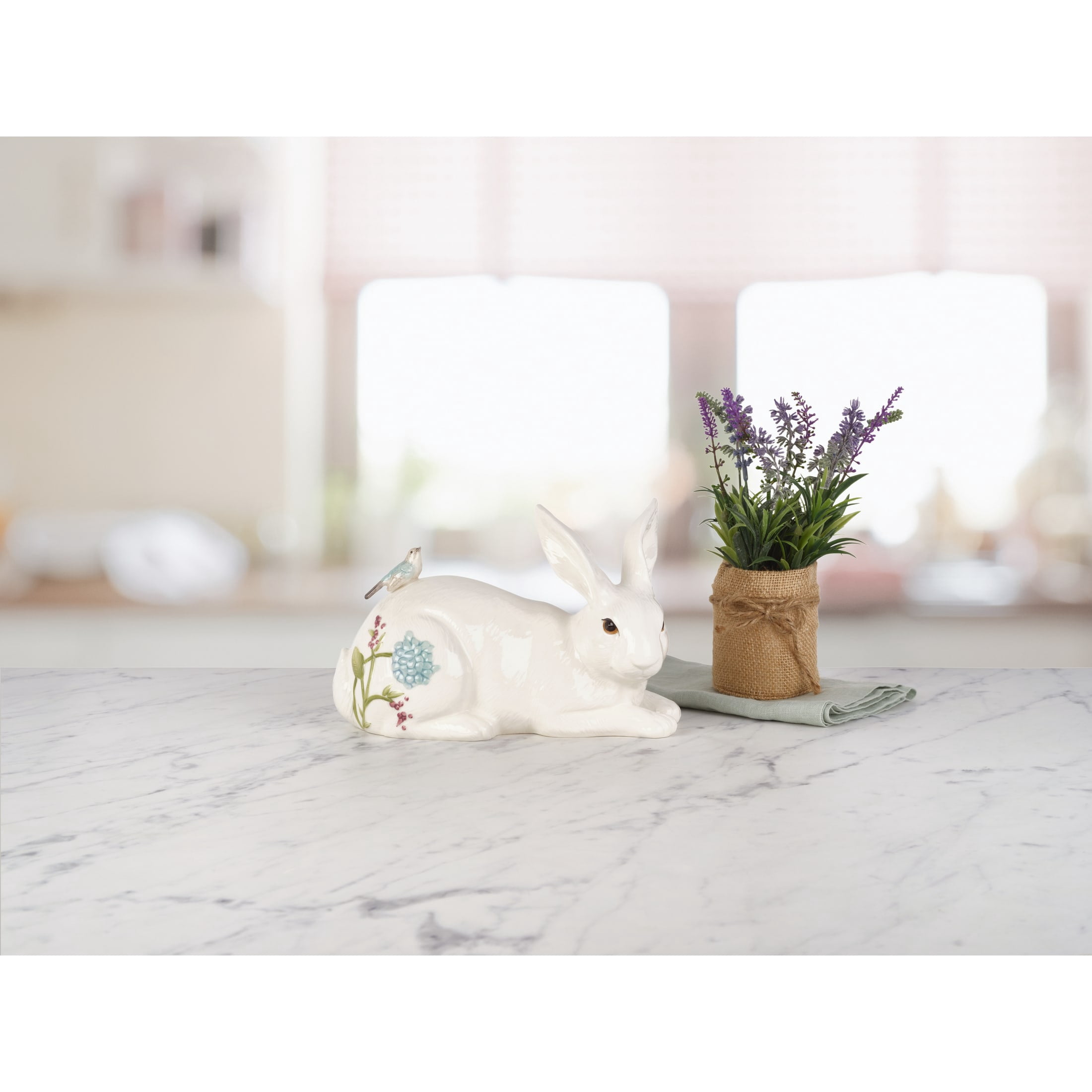 Fitz and Floyd Meadow Rabbit Earthenware Decorative Figurine