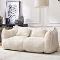 thumbnail image 5 of Eyisean 73" W Chenille Soft Beanbag Chair, Loveseat Fireside Chair for Adults, 2 Seater Bean Bag Chair with Spacious Design, No Assembly Required, Design for Reading, 5 of 11