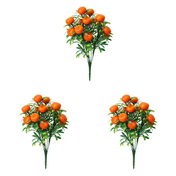 3PCS Artificial Orange Fruit Decor for Kitchen, Farmhouse Table Centerpiece, Home Decoration, Fake Fruit Bowl Filler,Ax3