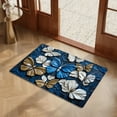 thumbnail image 4 of Fasiaou Butterfly Rug Mat Blue Butterfly Shaped Flocking Bathroom Mat Non Slip Cute Bath Rug for Room Decoration Kitchen Living Room,C, 4 of 6